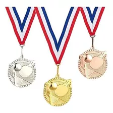 Juego De Medallas De Premio Juvale De 3 Piezas: Tenis De Mes