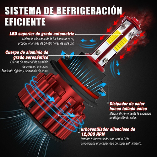 Kit De Faros Delanteros De 4 Lados 9007 H4 Led Rayo H13 Foto 3