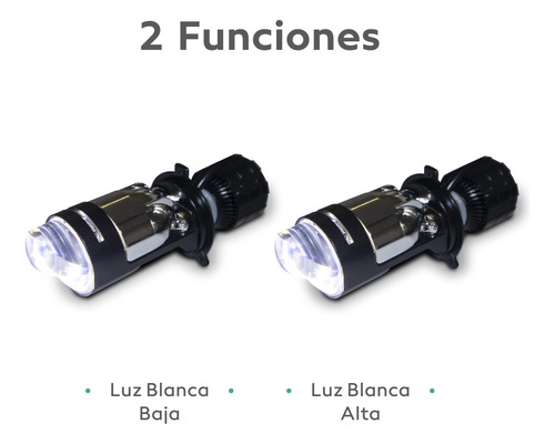 I O L Kit Foco Led Doble Lupa Proyector H4 Canbus 60 W A/b Foto 2