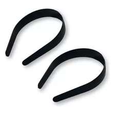 60 Tiara Arco Plastico Simples Encapar Larga Preta 30mm 3cm