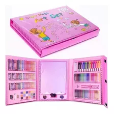 Set Dibujo Portátil 208 Piezas De Arte Para Niños Kit