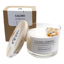 Vela Perfumada Aromatizada Bergamota No Vidro Decoração 