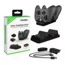 Carregador Controle Xbox One C/ 2 Baterias Base Dock 