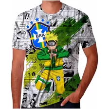 Camiseta Camisa Do Brasil Naruto Copa 2022 Exclusivas