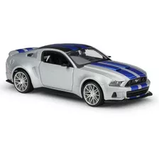 Maisto 2014 Ford Mustang Street Racer Prata 1/24 Diecas [u]