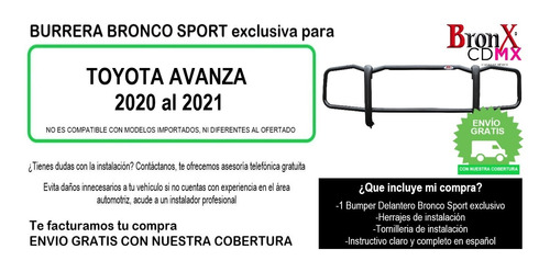 Bumper Delantero Bronco Sport Toyota Avanza 2020-2021 Foto 5