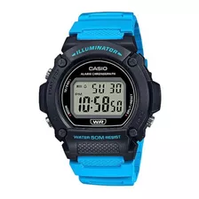 Reloj Casio W219h Display Negro Cronometro Sumergible 50m