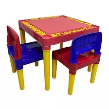 Mesinha Infantil De Atividades Educativa Com 2 Cadeiras