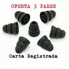 Borracha Fone De Ouvido In-ear 3 Camadas Silicone Oferta 