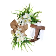 Corona De Pascua, Decoración Rústica Para Colgar En La