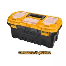 Caja Porta Herramientas 436x220x205mm Ingco Color Negro