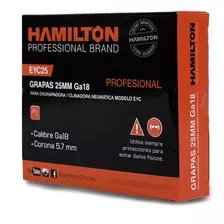 Grapas Para Engrampadora Neumatica Hamilton Eyc 25mm 2482 U