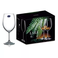 Copa Cristal Bohemia 350 Ml Vino Lara 6 Copas Color Agua