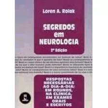 Segredos Em Neurologia - 02ed/03, De Rolak, Loren., Vol. Neurologia. Editora Jones & Bartlett Learning, Capa Mole Em Português, 20