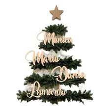 Nombres Personalizados Para Decorar Arbolitos Navideños 5pz