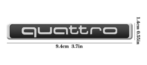 Emblema Quattro Audi Negro/plata 14x94 Mm Foto 2