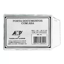 Porta Documentos Com Aba Acp 65x90mm P-6 C/100