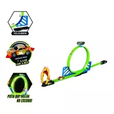 Pista Speedster Neon Looping Que Brilha No Escuro - Carrinho