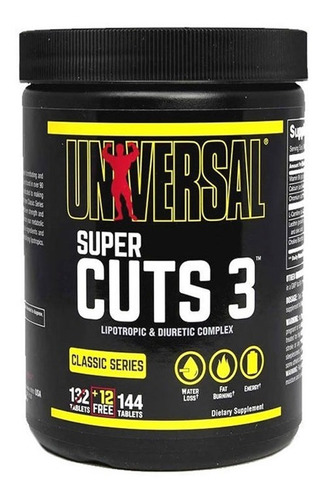 Super Cuts 3 Universal® X 144 Tabletas - Quemador De Grasa