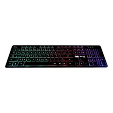 Teclado Gamer Knup Kp-2060 Qwerty Português Brasil Cor Preto Com Luz Rgb