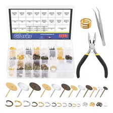 Glarks Kit De 3053 Postes Y Respaldos De Aretes De Oro/plata