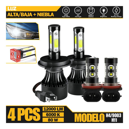 Led Antiniebla 10000lm H8 6000k Chevrolet Spark 2011 A 15