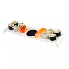 Plato Bandeja Para Sushi Dip Picadas Con Set De 2 Palitos