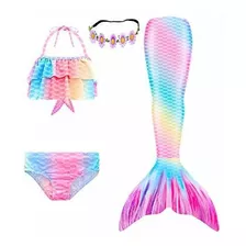 Kokowaii Fancy Girls Swimming Mermaid Kids Mermaid Tails For