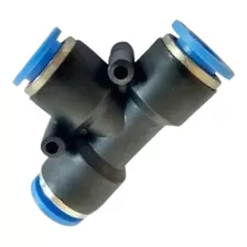 Conexão Pneumática União Engate Em T Pu 8mm - 4 Peças Kit