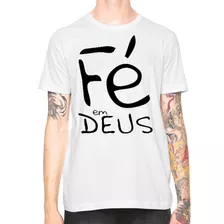 Camiseta Camisa De Algodão Esporte Fé Em Deus Frases Gospel