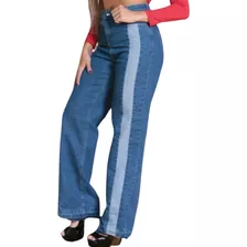 Calça Wide Leg Jeans Pantalona Feminina Blogueira