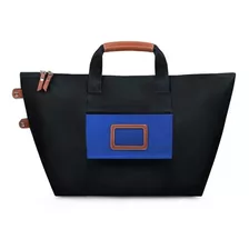 Bolsa Viajera Long Voyage Sac Travel Color Negro Color De La Correa De Hombro Marrón Claro