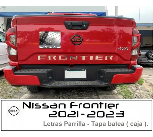 Letras Logotipo Nissan Frontier  2021 - 2024 Tapa Batea Foto 3