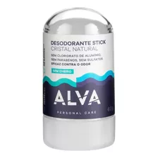 Desodorante Stick Alva Cristal Importado Sem Alumínio Sem Parabenos Sem Fragrância 60 G