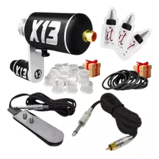 Kit Máquina De Tatuagem Tattoo Rotativa X13 Profissional