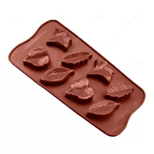 Forma Silicone Chocolate Molde Folha Bombom Doce Confeitaria