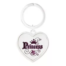 Heart Keychain Fleur De Lis Princess