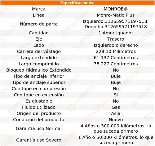 1/amortiguador Tras Izq O Der Silverado 3500 Classic 07 Foto 3