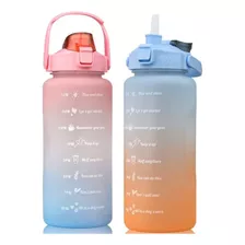Botella De Agua Deportiva Hidratación Motivacionales 2litros