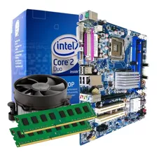 Kit Placa Mãe Lga 775 + Core 2 Duo E7500 + Mem. 2gb + Cooler