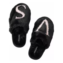 Pantuflas Peluditas Victorias Secret Negras