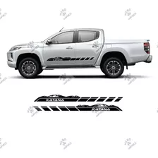 Stickers Adhesivo Mitsubishi L200 Katana Franjas 