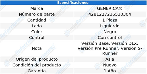 Espejo Toyota Tacoma Normal 2001 2002 2003 2004 C/cont Izq Foto 2