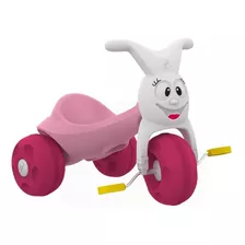 Triciclo Motoca Infantil A Pedal Resistente Rosa Bandeirante