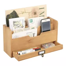 Organizador De Archivos De Escritorio Hecho De Madera Rús