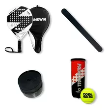 Pala Padel Carbono Híbrido 38mm Con Bolso Deporte Playa