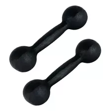 Par De Halter De 1 Kg Em Ferro Fundido Pintado Preto