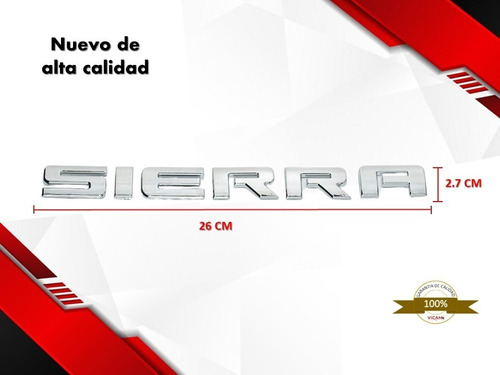 Emblema Lateral Cromado Gmc Sierra 2007-2015  Lado Derecho Foto 6