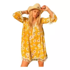 Vestido De Playa Verano Poplin Estampado 