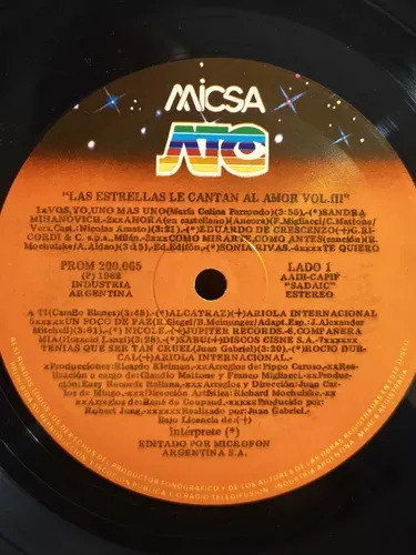 Varios Artistas - Las Estrellas Le Cantan Al Amor Vol. 3 - vinilo 1982